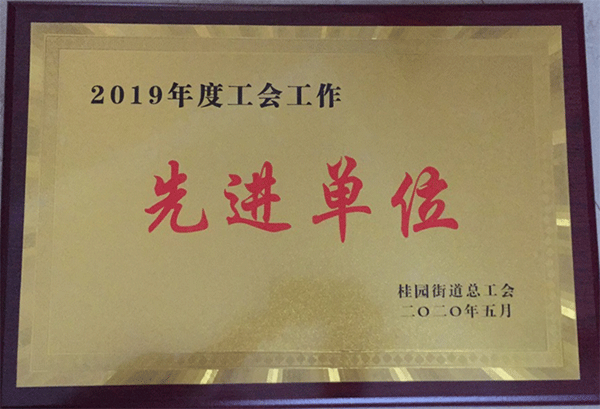 2019年工会工作先进单位